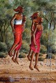 Ndeveni Maasai Morans danse près de la forêt de l’Afrique
